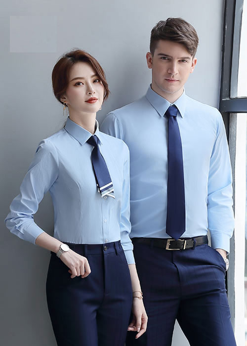 時尚男女款職業(yè)長袖襯衫定做_現貨訂做批發(fā)